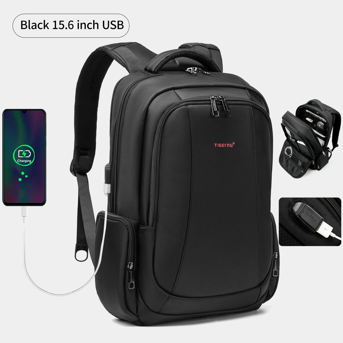 Tigernu Zaino Da Uomo In Nylon 14 15.6 17.3 Pollici Per Laptop Zaino Da Scuola E Viaggio