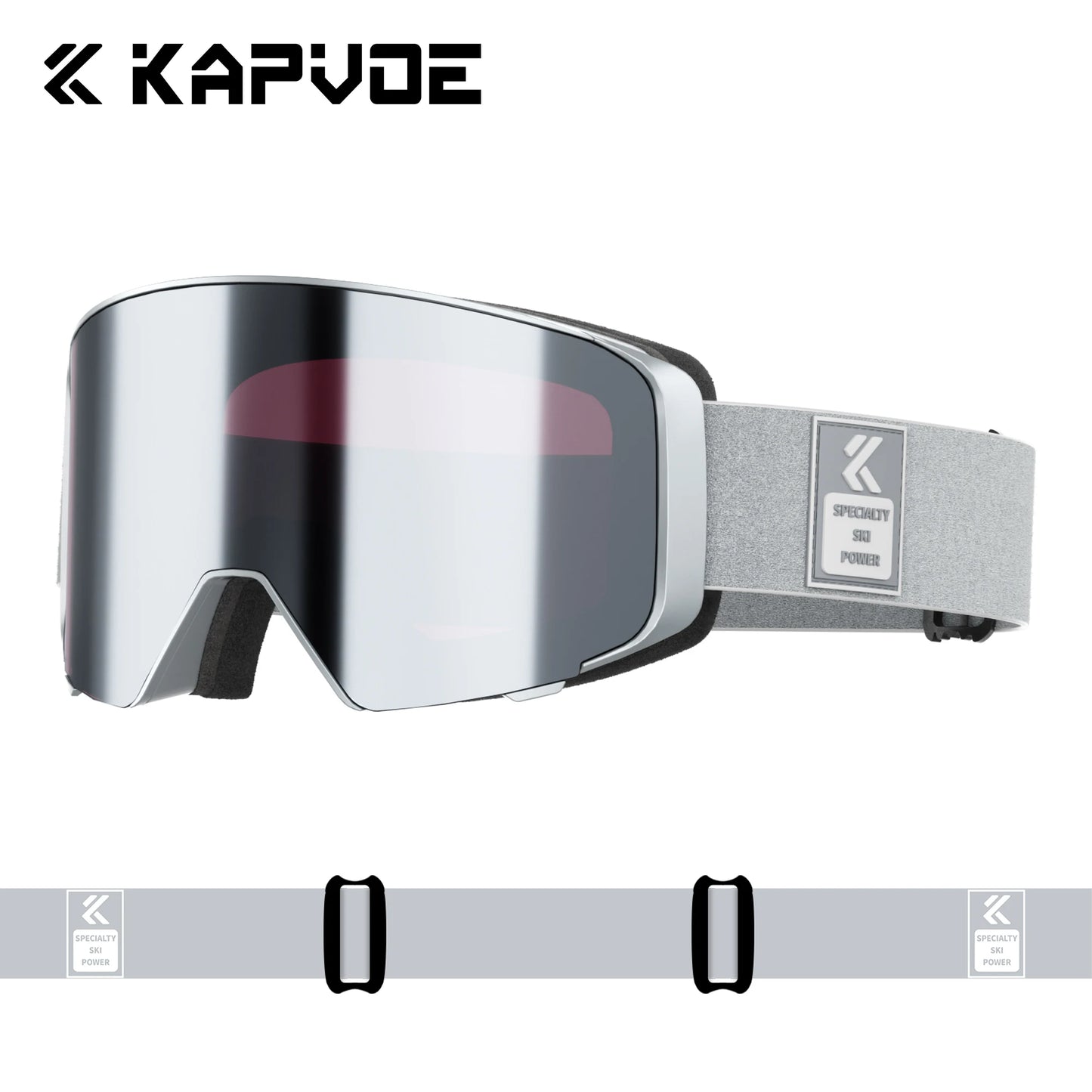 Kapvoe Occhiali Da Neve Magnetici Flip Over Fotocromatici UV400 Antinebbia Uomo Donna TPU Lenti In Policarbonato