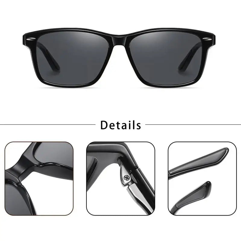 Occhiali Da Sole Polarizzati Uomo Donna TR90 Ultraleggeri Montatura Quadrata Set Regalo Per Guida E Feste