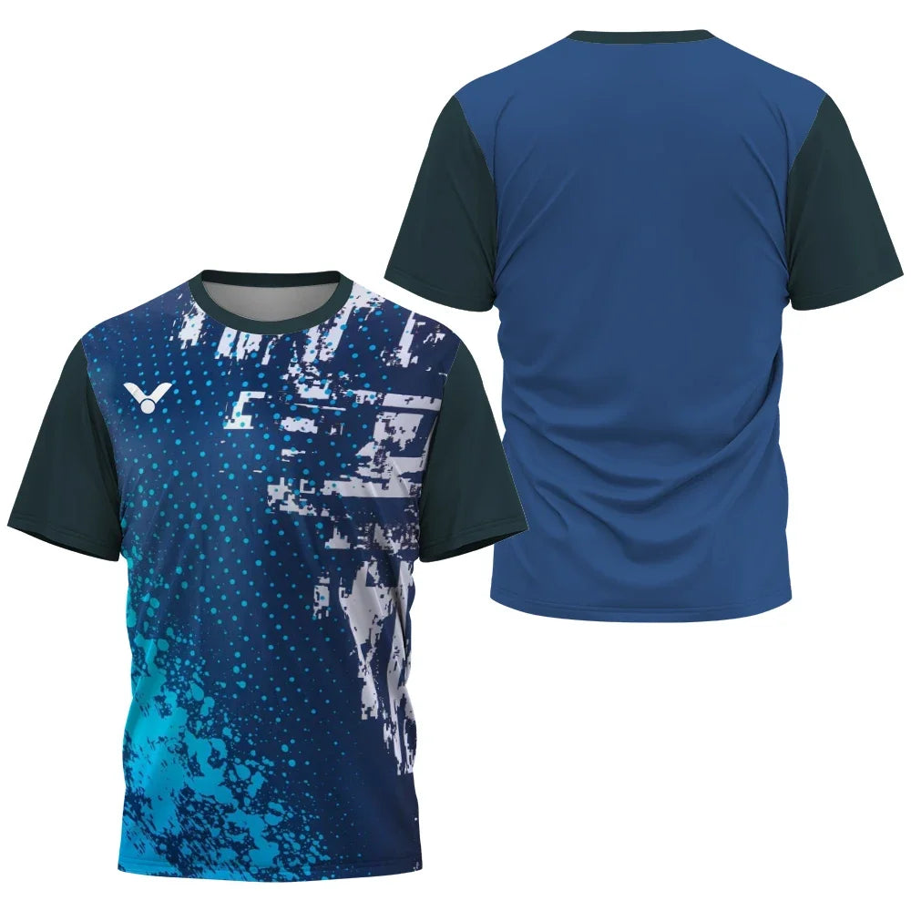 Tshirt Traspirante 2025 Badminton Tennis Uomo Abbigliamento Sportivo Esterno Maniche Corte Morbido Top Fitness
