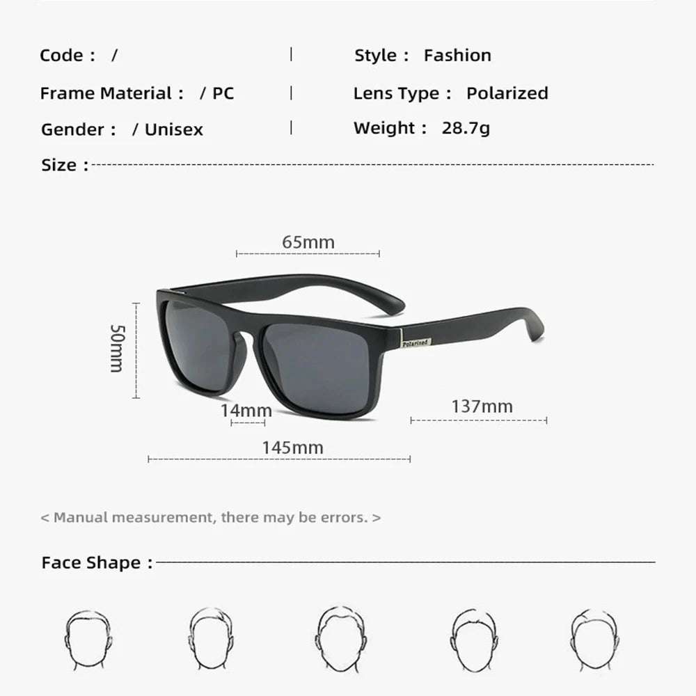 Occhiali Da Sole UV400 Unisex Ciclismo Lusso Design Quadrato Per Guida E Pesca Di Lusso
