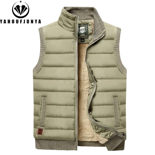Uomo 2024 Inverno Senza Maniche Gilet Con Colletto Alla Coreana Antivento Caldo Autunno Tinta Unita Casual Outdoor