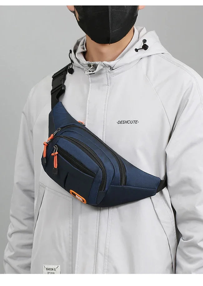 Marsupio Impermeabile Oxford Unisex Grande Capacità Cintura Porta Oggetti Multifunzionale Resistente All Usura