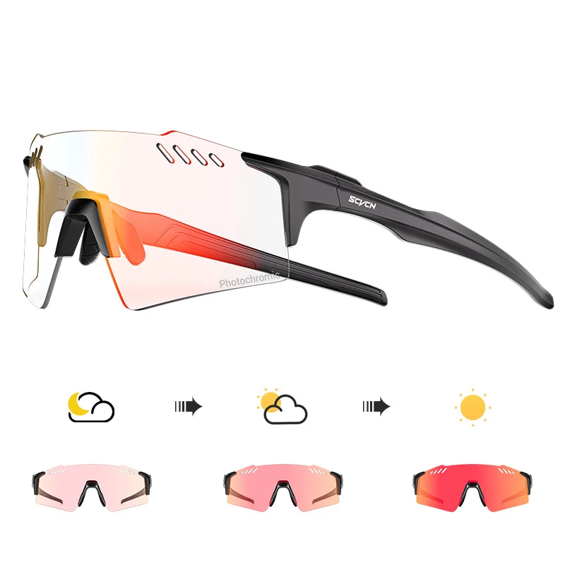 Occhiali Fotocromatici UV400 Per Ciclismo MTB Equitazione All Apertto Multisport Guida Golf Campeggio