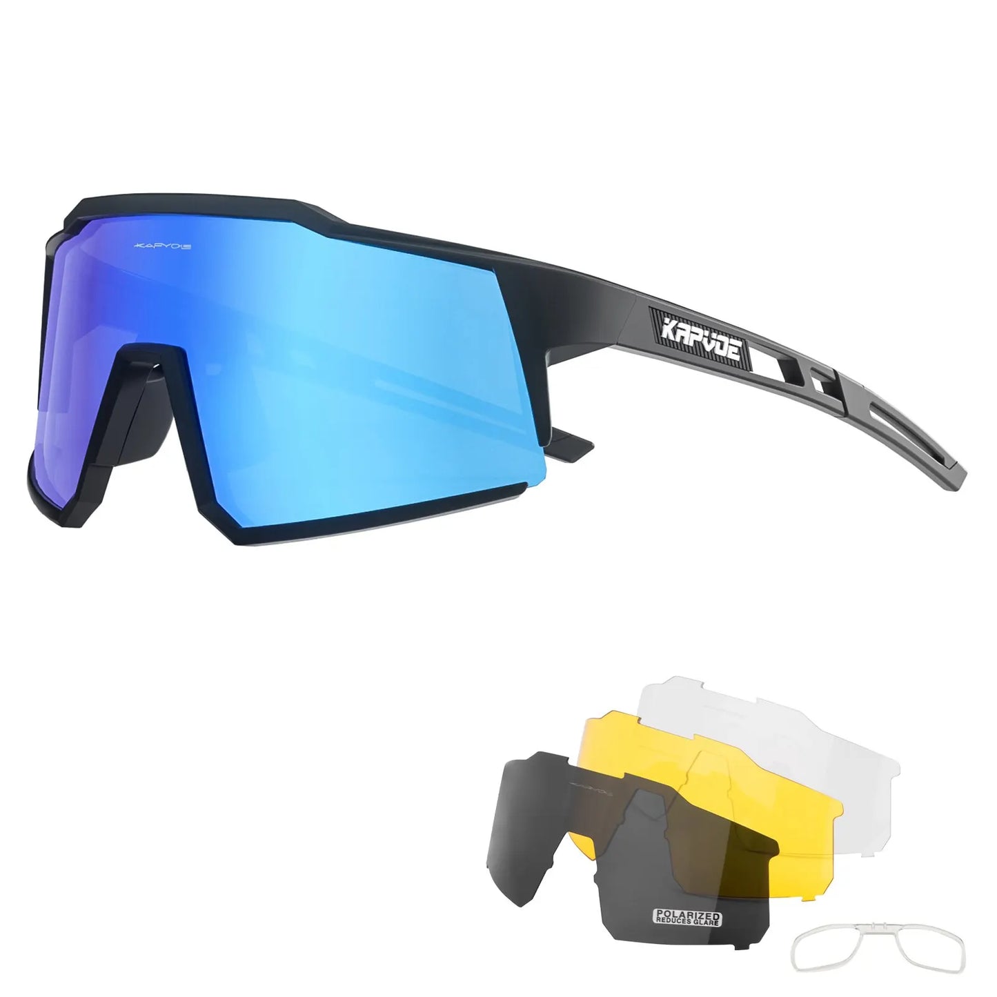 Kapvoe Occhiali Da Ciclismo Polarizzati UV400 Leggeri Per Bici Strada MTB Attrezzatura Sportiva