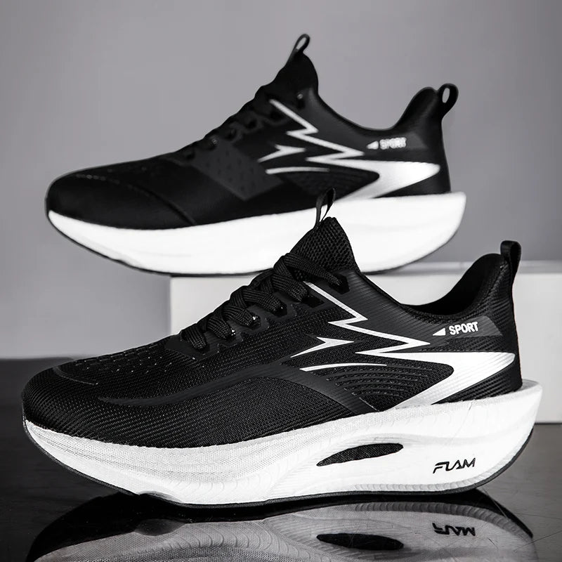Scarpe Da Corsa Marathon Uomo Traspiranti Leggere Con Cuscino Aria Antiscivolo In Carbon Board
