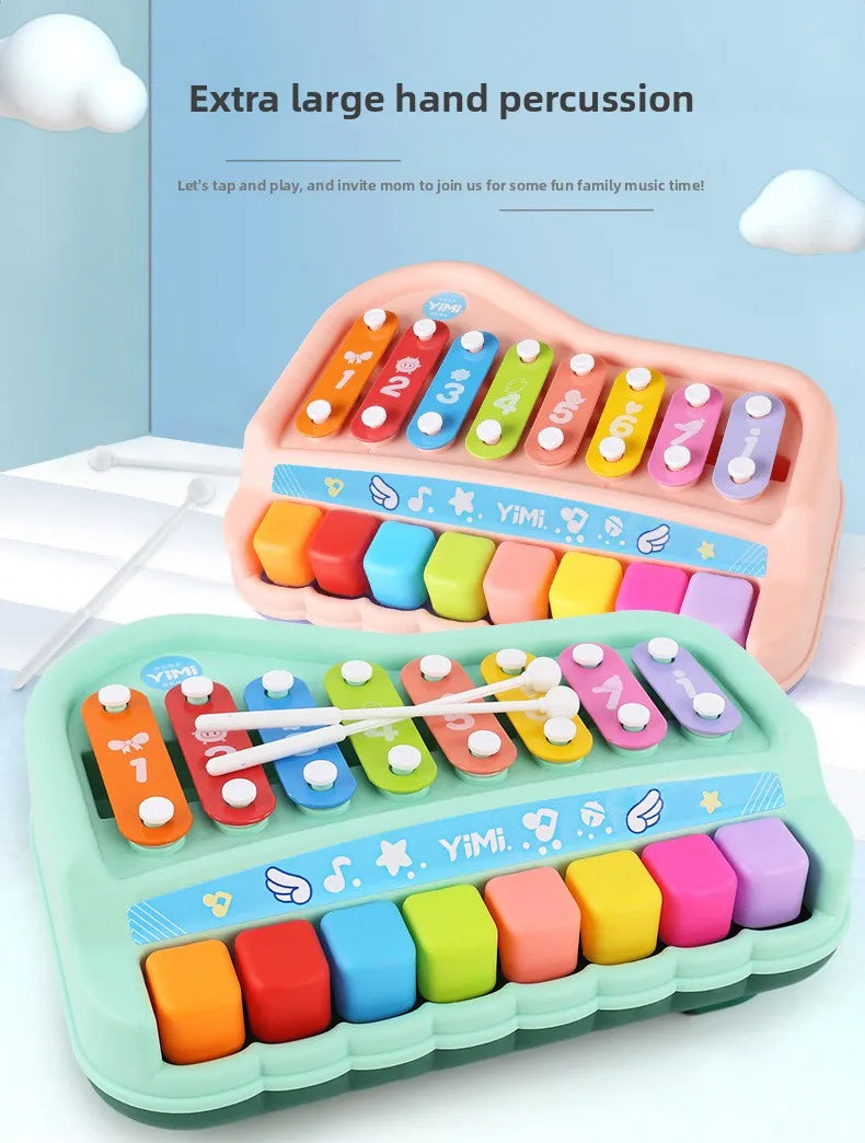 Xilofono Pianoforte 8 Note Giocattolo Musicale Educativo 2 In 1 Con Mazze Per Neonati Strumento Montessori Per Bambini