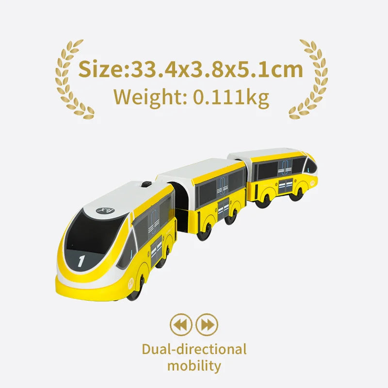 Locomotiva Magnetica Per Treno Ad Alta Velocità Di Simulazione Universale In Legno Per Giochi Educativi Ferroviari