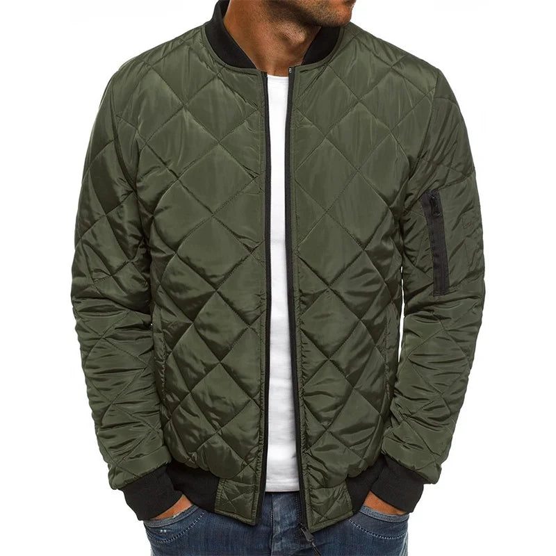 Giacca Invernale Da Uomo Leggera Con Colletto Da Baseball In Rete Pressata Stile Vintage Volo Casual Manica Lunga