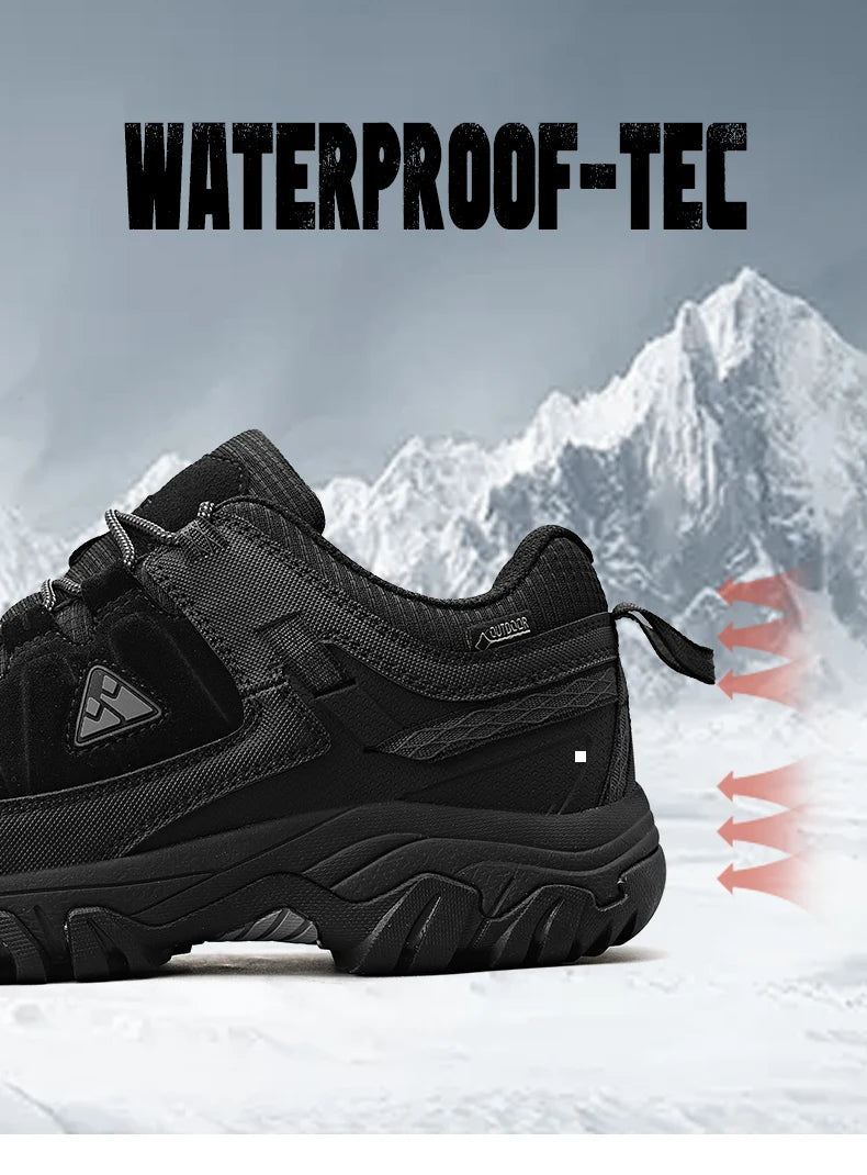 HikeUp Scarpe Da Trekking Da Uomo In Pelle Resistente Di Alta Qualità Con Suola In Gomma E Presa Di Fabbrica Per Esterni