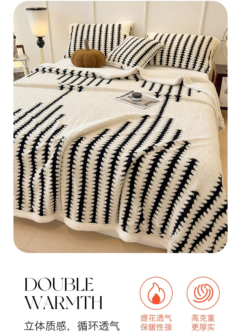 Coperta In Flanella Morbida Multifunzionale Queen Size Antistatica Portatile Per Pisolino Confortevole Delicata