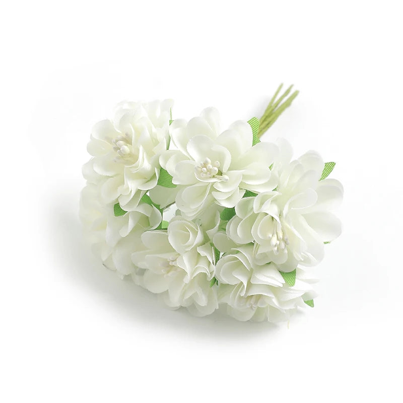 Set Da 6 Fiori Artificiali In Seta Bouquet Da 11 Cm Decorazioni Per Casa E Matrimoni Ghirlanda Fai Da Te