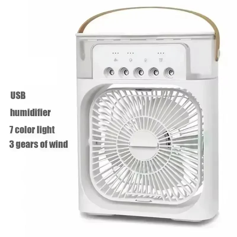 Raffreddatore Aria Evaporativo Portatile Con Serbatoio Da 500 Ml Doppia Funzione Ventilatore Umidificatore Silenzioso