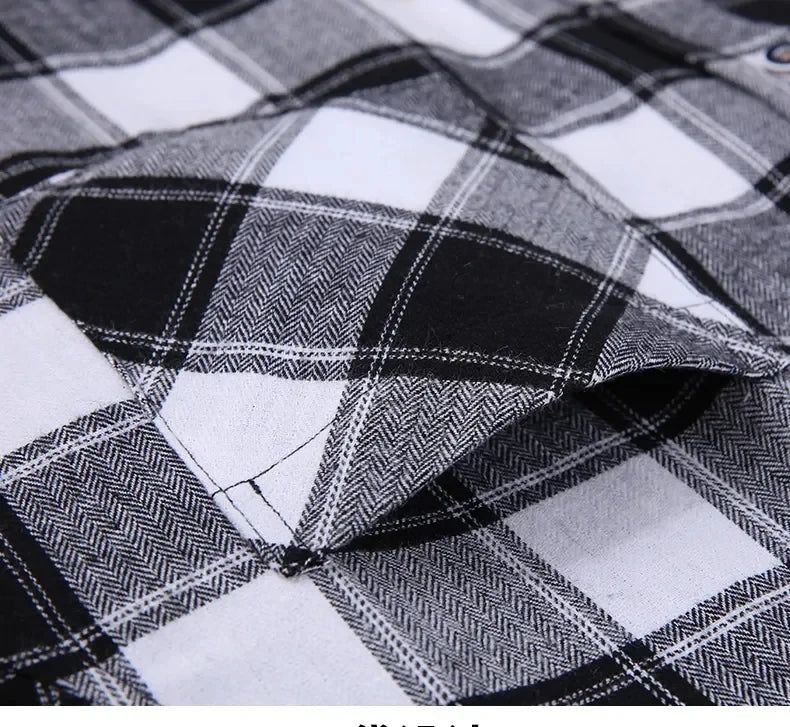Camicie Flanella Scozzese da Uomo Manica Lunga Plus Size 9XL 10XL 11XL Cotone Morbide Standard Fit Casual