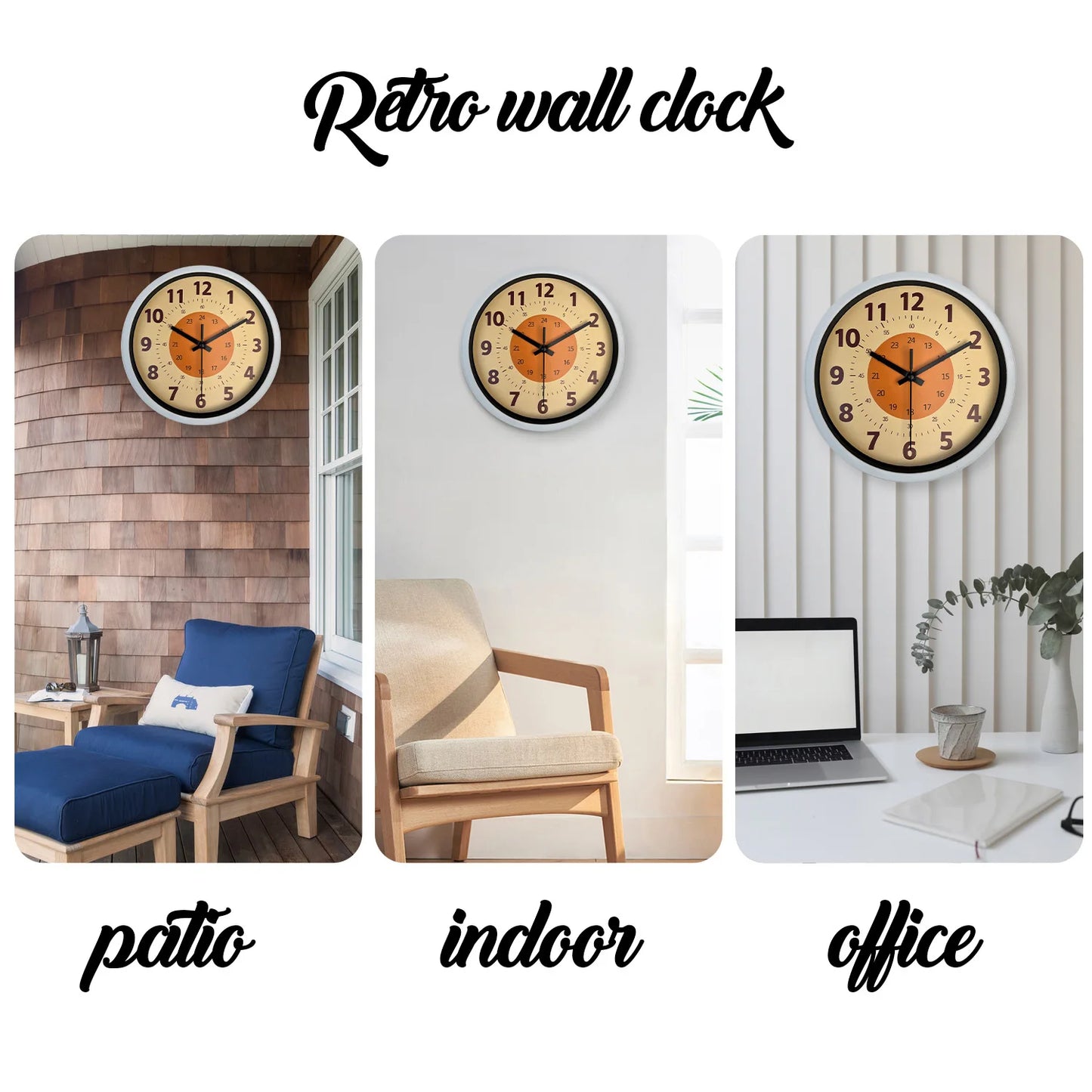 Orologio Da Parete 8 Pollici Motivo Moderno Silenzioso Quarzo Per Soggiorno Cucina Letto Regalo Senza Batteria