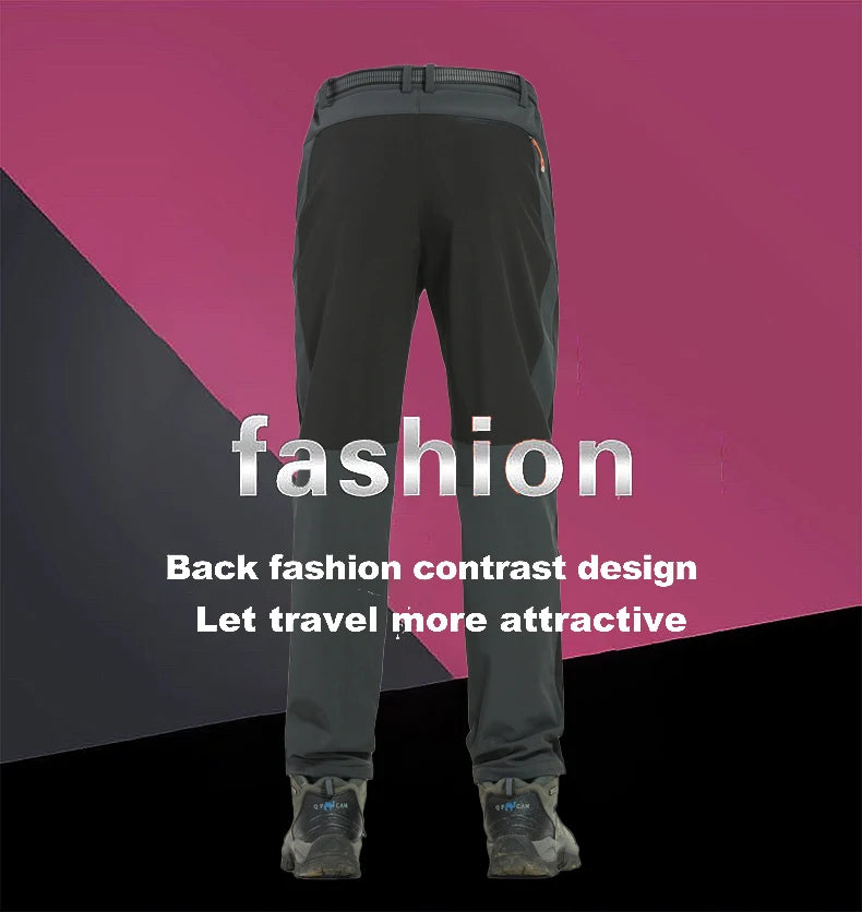 Pantaloni Invernali Da Uomo In Pile Per Trekking Impermeabili Caldi Da Campeggio All Aperto Soft Shell Antipioggia Antivento