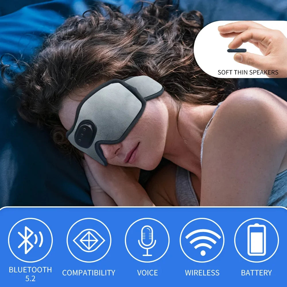 Cuffie Per Il Sonno Con Maschera Occhi Bluetooth Premium Cancellazione Attiva Del Rumore E Assistente Vocale Integrato
