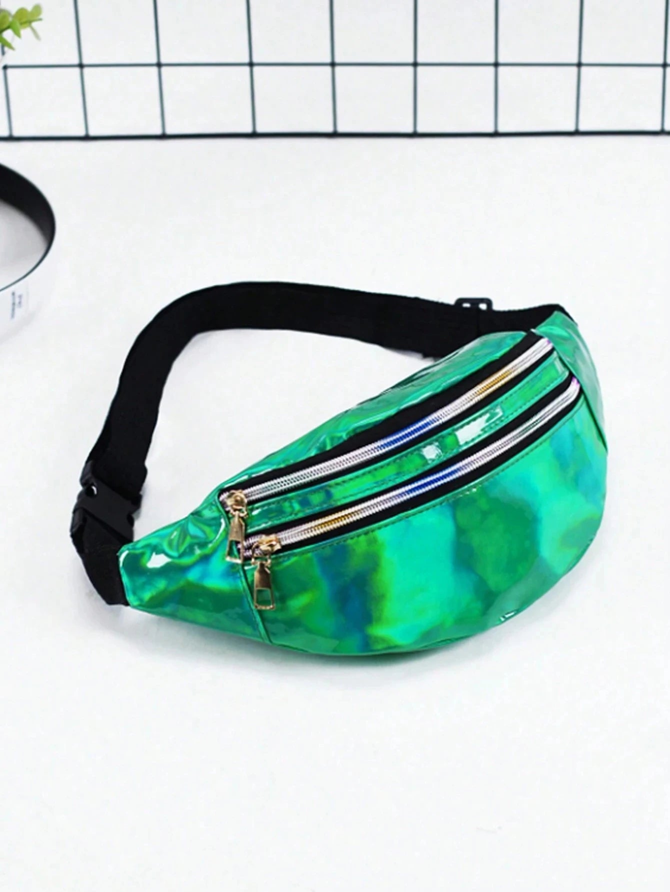 Marsupio Borsa Da Cintura Olografico Laser Designer Per Ragazze Unisex Glitter Spalla Festa Viaggio
