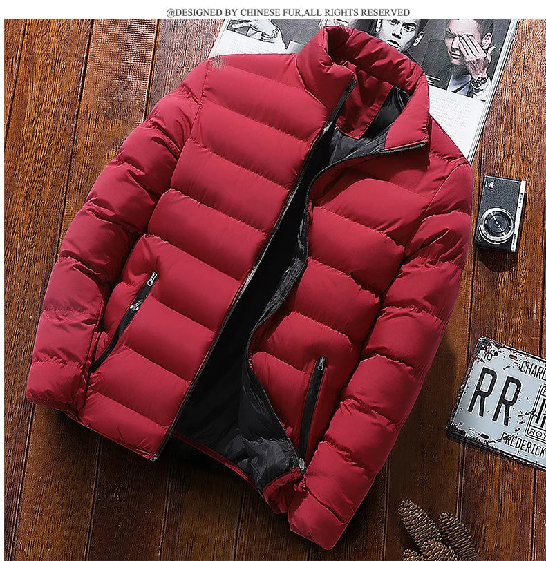 Giacca Invernale Con Zip Unisex 2025 Abbigliamento Casual Cotone Sottile Da Uomo E Donna