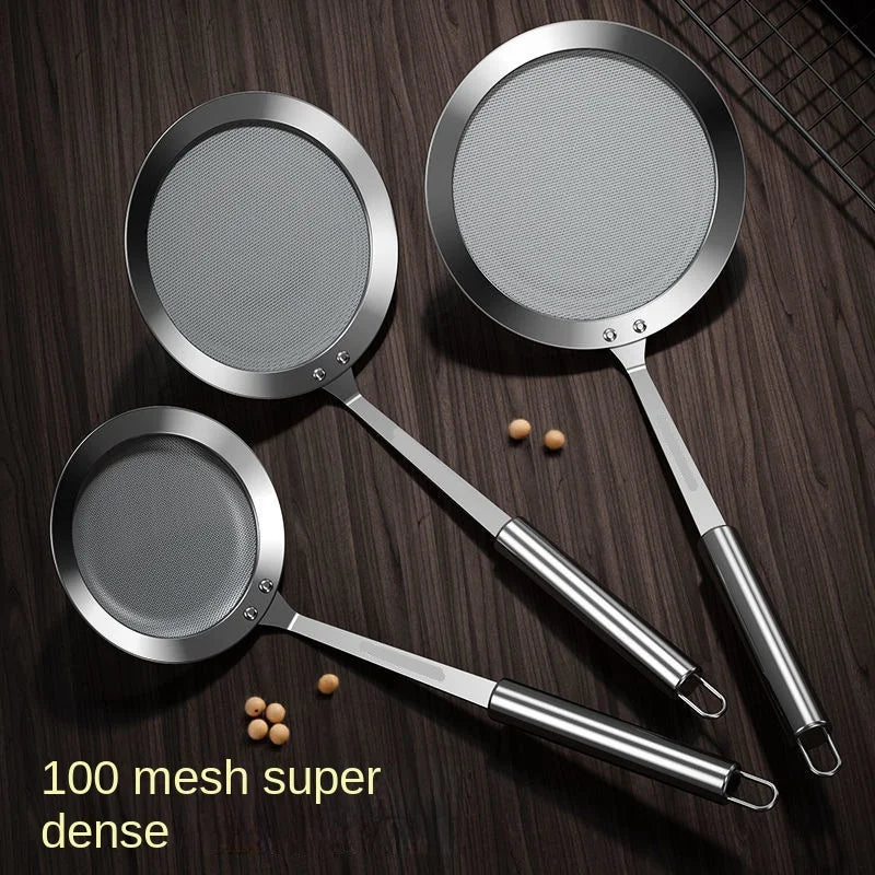 Colino a Maglia Fine in Acciaio Inox 304 Setaccio Filtrante per Succo Uova Filtro Scolapasta Caffè Tè Cucina