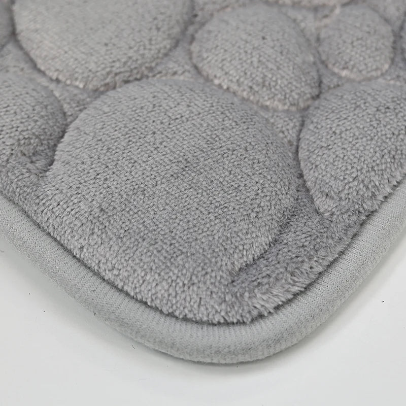 Set Da Tre Tappetini Da Bagno In Microfibra Antiscivolo Assorbenti In Tinta Unita Comodi E Morbidi
