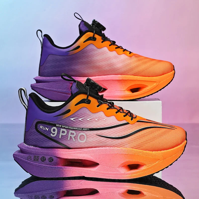 Scarpe Da Corsa Unisex Con Piastra In Carbonio E Cuscino Aria Traspiranti Leggere Sneakers Atletiche Antiscivolo