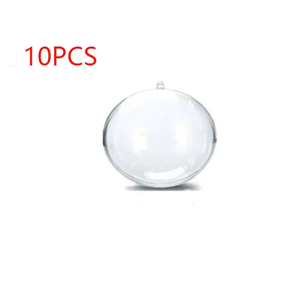 Palline Natalizie Trasparenti In Plastica 10 Pz Per Albero Di Natale Decorazione Casa Regalo Di Nozze