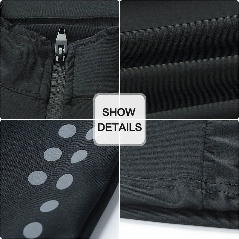 T Shirt Sportiva Da Uomo Manica Lunga Per Palestra E Corsa In Compressione Abbigliamento Sportivo Zip Pullover Rashguard