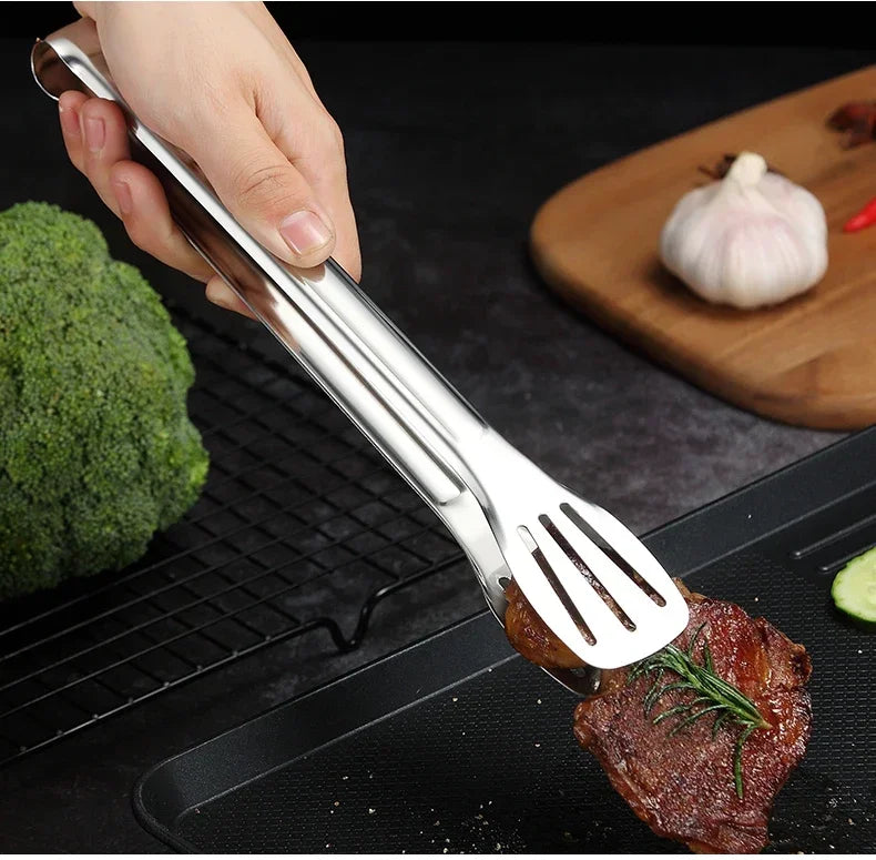 Pinze Per Alimenti In Acciaio Inossidabile 304 Barbecue Antiscivolo Per Cucina Clip Griglia Pesce Bistecca Pane