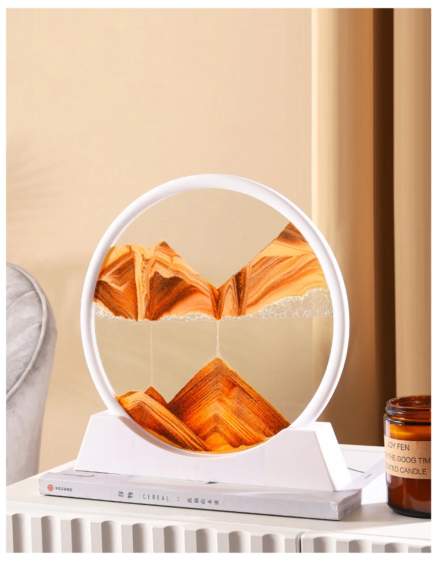 Clessidra Liquida 3D Arte Sabbia In Movimento In Vetro Regalo Originale Decorazione Per Casa E Ufficio