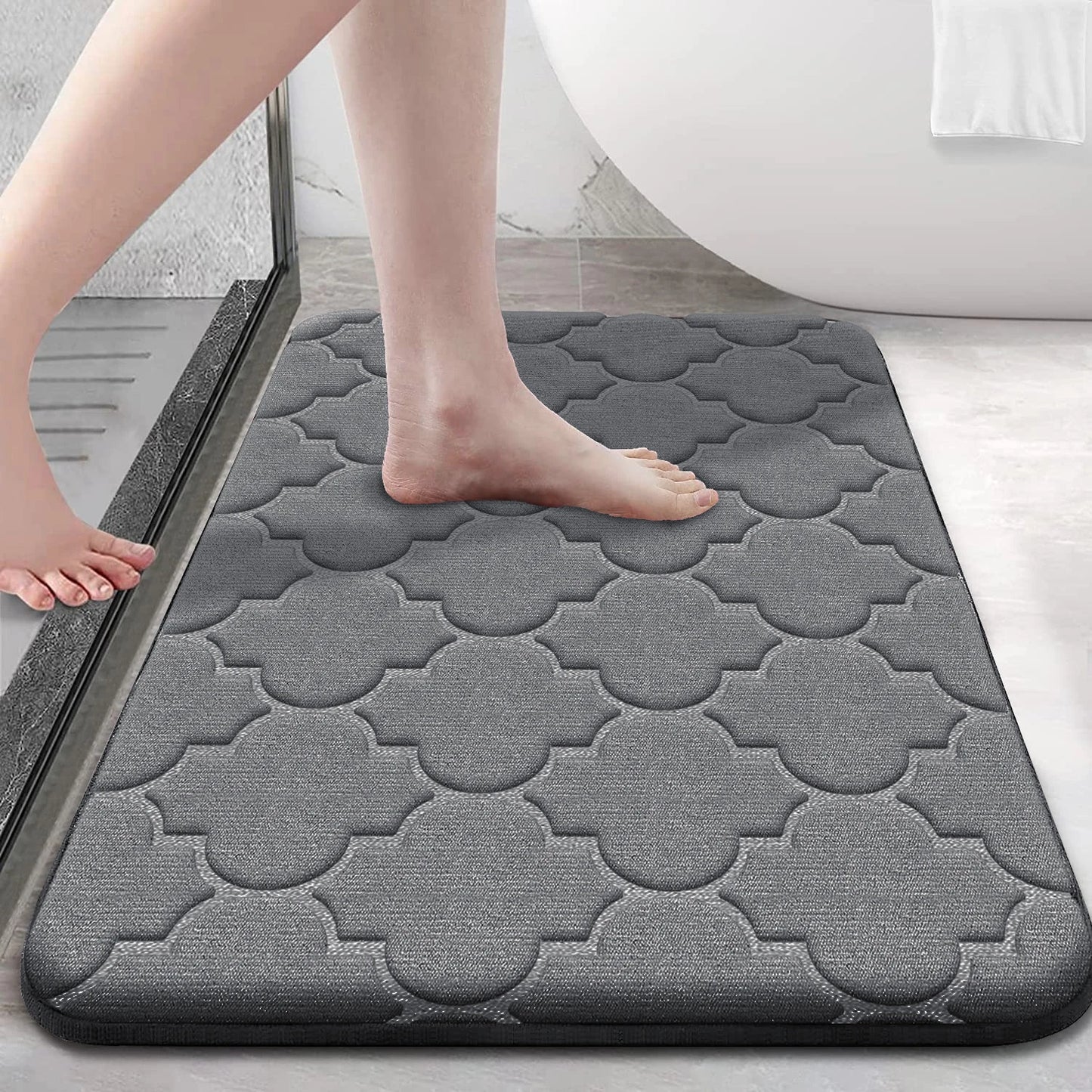 Tappeto Da Bagno Memory Foam Antiscivolo Ultra Morbido Assorbente E Lavabile In Lavatrice