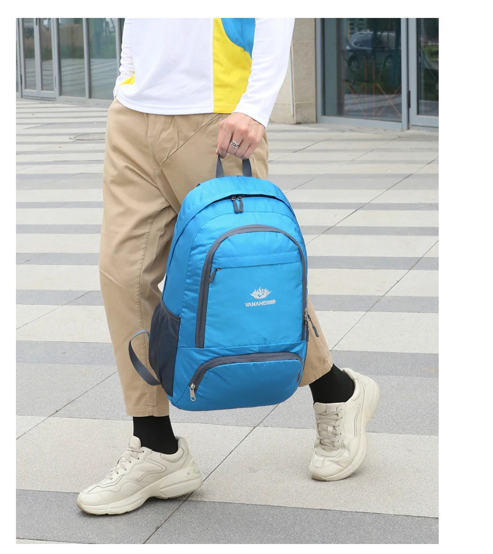 Zaino Pieghevole Da 23 Litri Ultraleggero Esterno Zaino Da Trekking Daypack Capienza Elevata Tessuto Idrorepellente