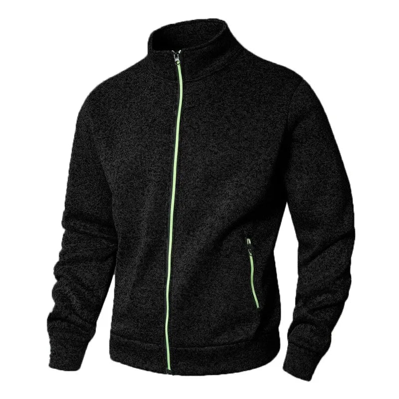 Felpe Da Uomo Autunnali Con Cerniera Cardigan Cappotti Manica Lunga Da Esterno Streetwear Dolcevita Oversize Caldo