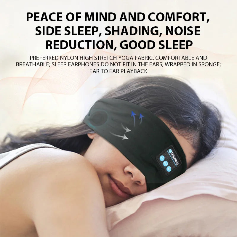 Cuffie Bluetooth Wireless In Fascia Per Dormire Con Maschera Per Occhi E Musica Integrata Per Fitness E Yoga