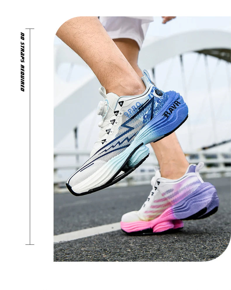 Letcomfit Scarpe Da Corsa Uomo 2025 Ammortizzazione Piastra Carbonio Scarpe Da Ginnastica Maratona Leggere Antiscivolo