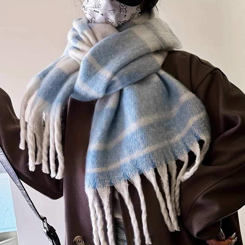 Sciarpe Da Coppia Morbide E Spesse Per Inverno Calde Antivento Grandi Scialli Eleganti Per Donne