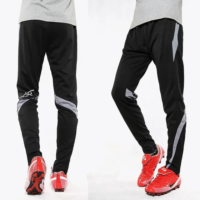 Pantaloni sportivi da corsa da uomo con tasche con cerniera Pantaloni da jogging da calcio Pantaloni sportivi da allenamento Pantaloni da calcio da basket Pantaloni da allenamento da uomo
