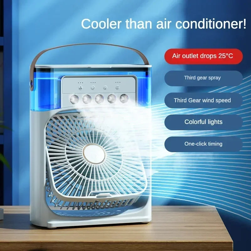 Ventilatore Umidificatore Portatile Per Uso Domestico Condizionatore Aria Tre Velocità Raffreddamento