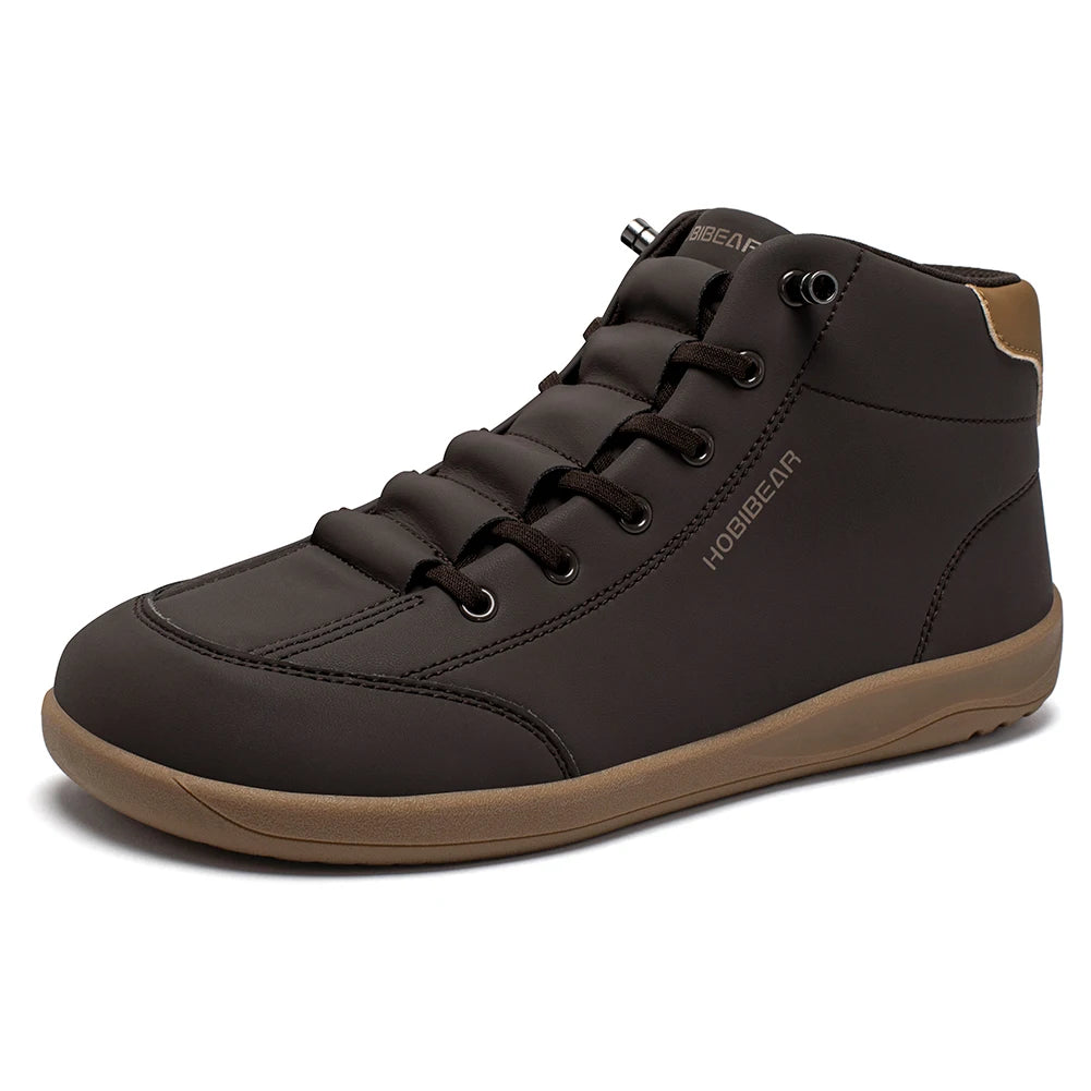 HOBIBEAR Scarpe Mid Top Da Donna Con Punta Larga In Pelle Artificiale Antiscivolo Per Esterno