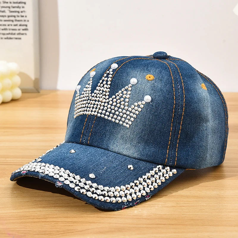Cappellino Da Baseball Con Diamanti Y2K Motivo Stelle Regolabile Chiusura Posteriore Unisex Design Casual Moda Quotidiana