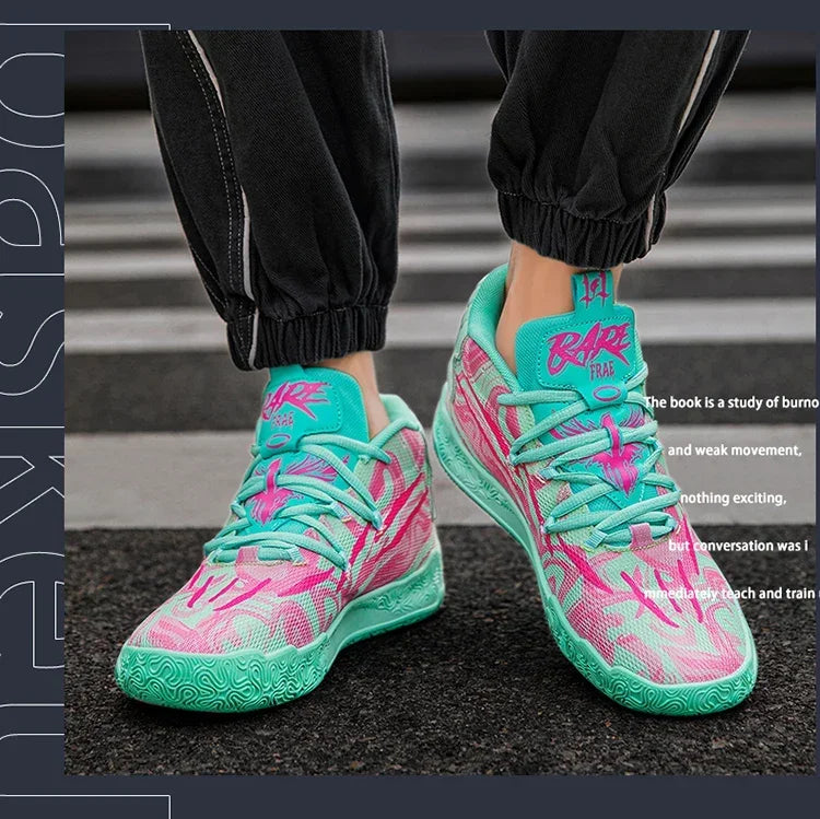 Scarpe Da Basket Da Uomo Allenamento Sul Campo Traspiranti In Mesh Antiscivolo Mid Cut Design Lussuoso