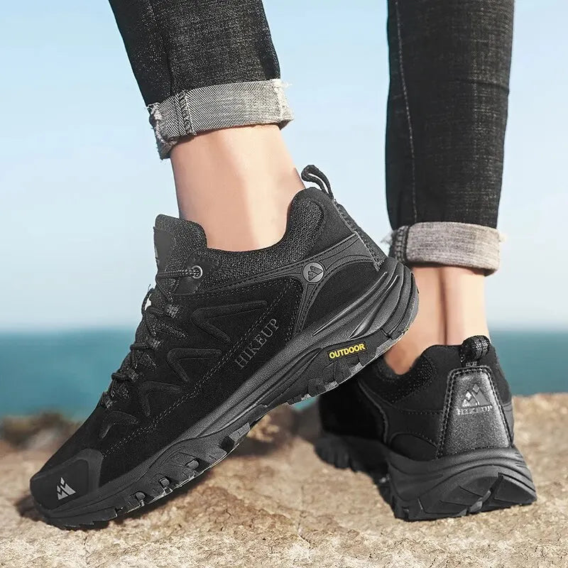 Scarpe Da Trekking Da Uomo In Pelle Hikeup Traspiranti Scarpe Da Ginnastica Da Trekking Turistiche Per Trail E Montagna