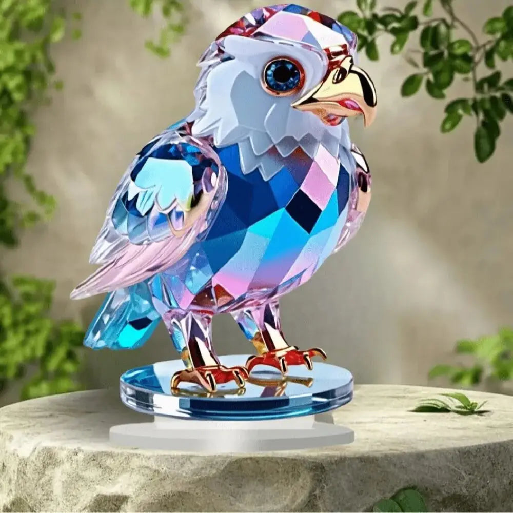 Aquila Di Cristallo Illuminabile Decorazione Da Tavolo In Plastica Resistente Per Soggiorno E Letto