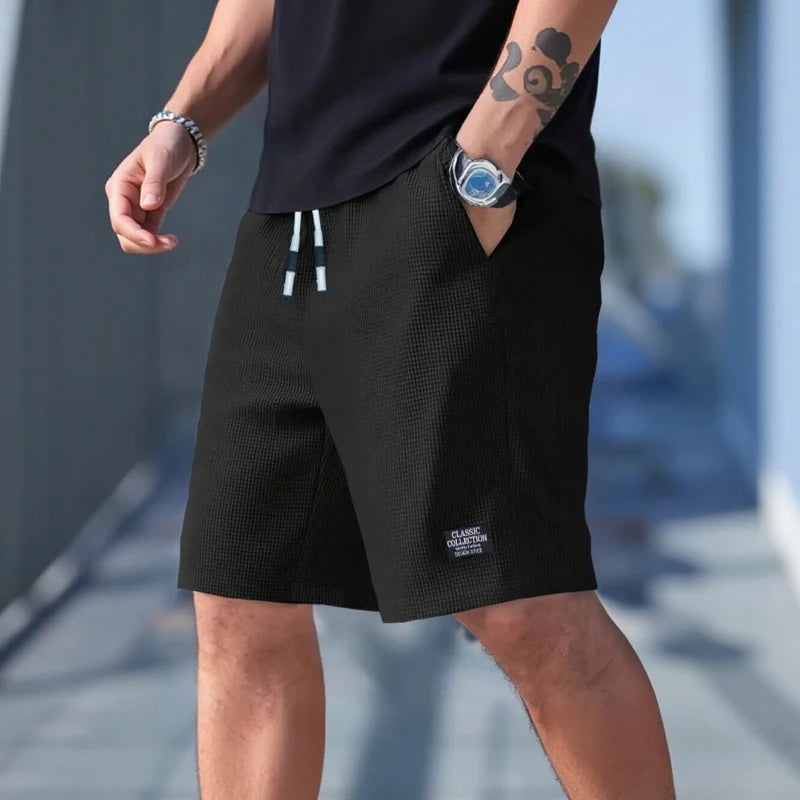 Pantaloncini Da Uomo Sportivi E Casual Con Tessuto Strutturato Traspirante Ideali Per Abbigliamento Giornaliero