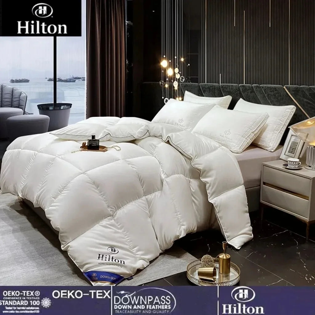 Hilton 5 Stelle Piumino Quattro Stagioni Letto Matrimoniale Caldo Trapunta Invernale