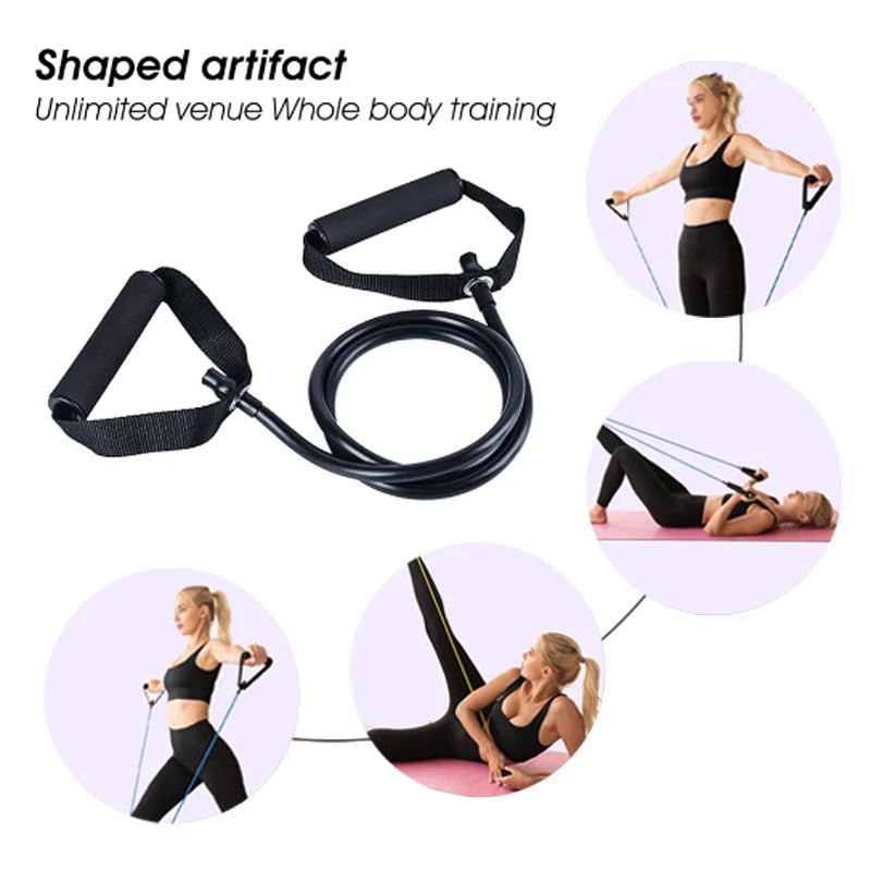 Fasce di Resistenza con Manici Lingpeng per Allenamento a Casa per Uomini e Donne, Attrezzatura di Forza e Fitness