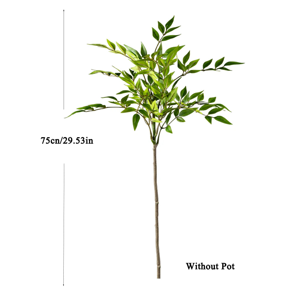Piante Nandina Artificiali Alte 75-140 cm Con Rami Di Palma Tropicali Foglie Di Bambù Verdi Per Arredamento Ufficio