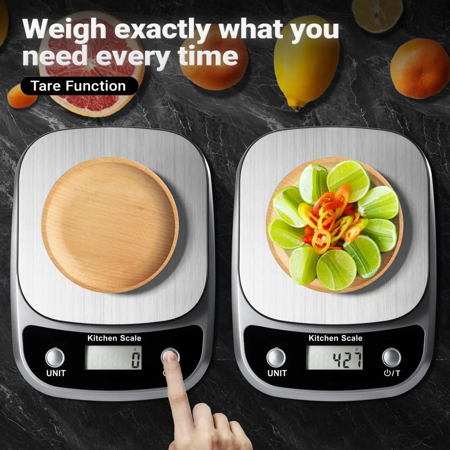 Bilancia Da Cucina Digitale In Acciaio Inox Con Display LCD Portatile Per Alimenti Gioielli Caffè Cucina 5 Kg 10 Kg 1 g