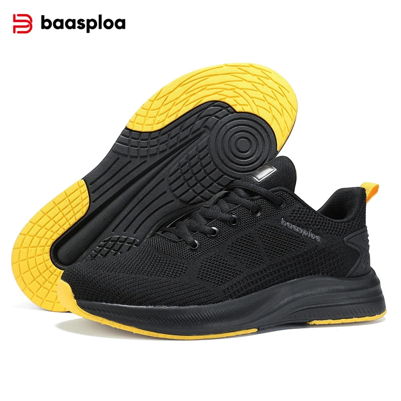Baasploa Scarpe Da Corsa Uomo Traspiranti Leggere Comfort Massaggio E Aumento Altezza Design Moderno Per Esterni
