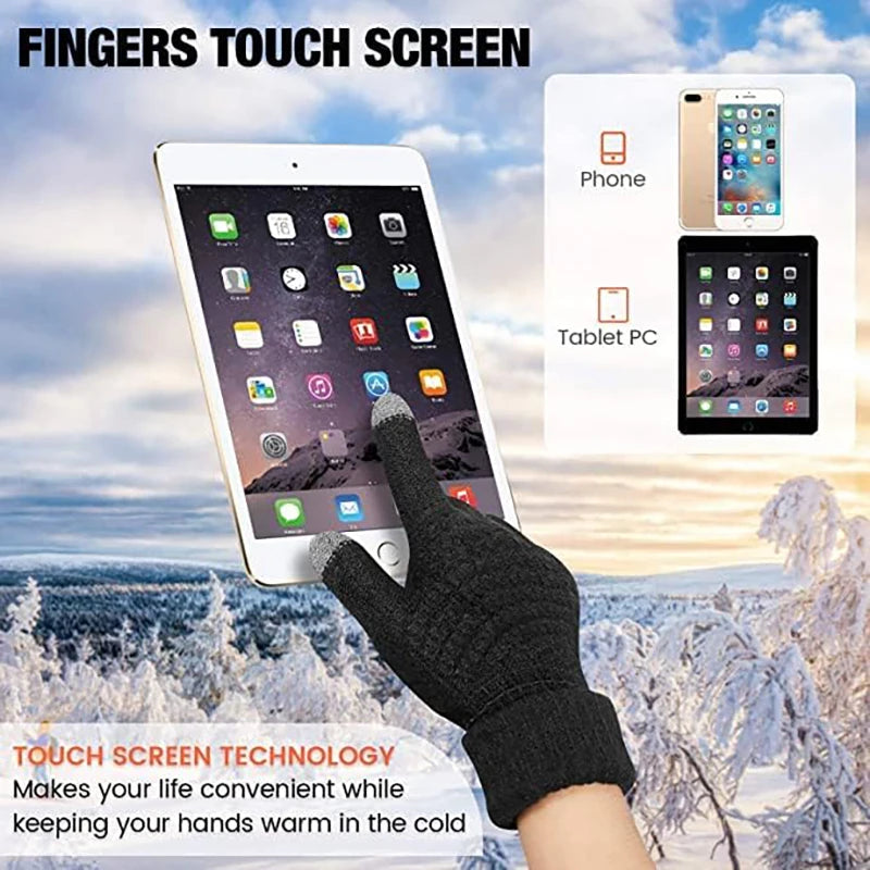 Guanti Invernali Foderati Unisex Compatibili Touch Screen Elastico Ispessito Caldi E Resistenti Al Freddo
